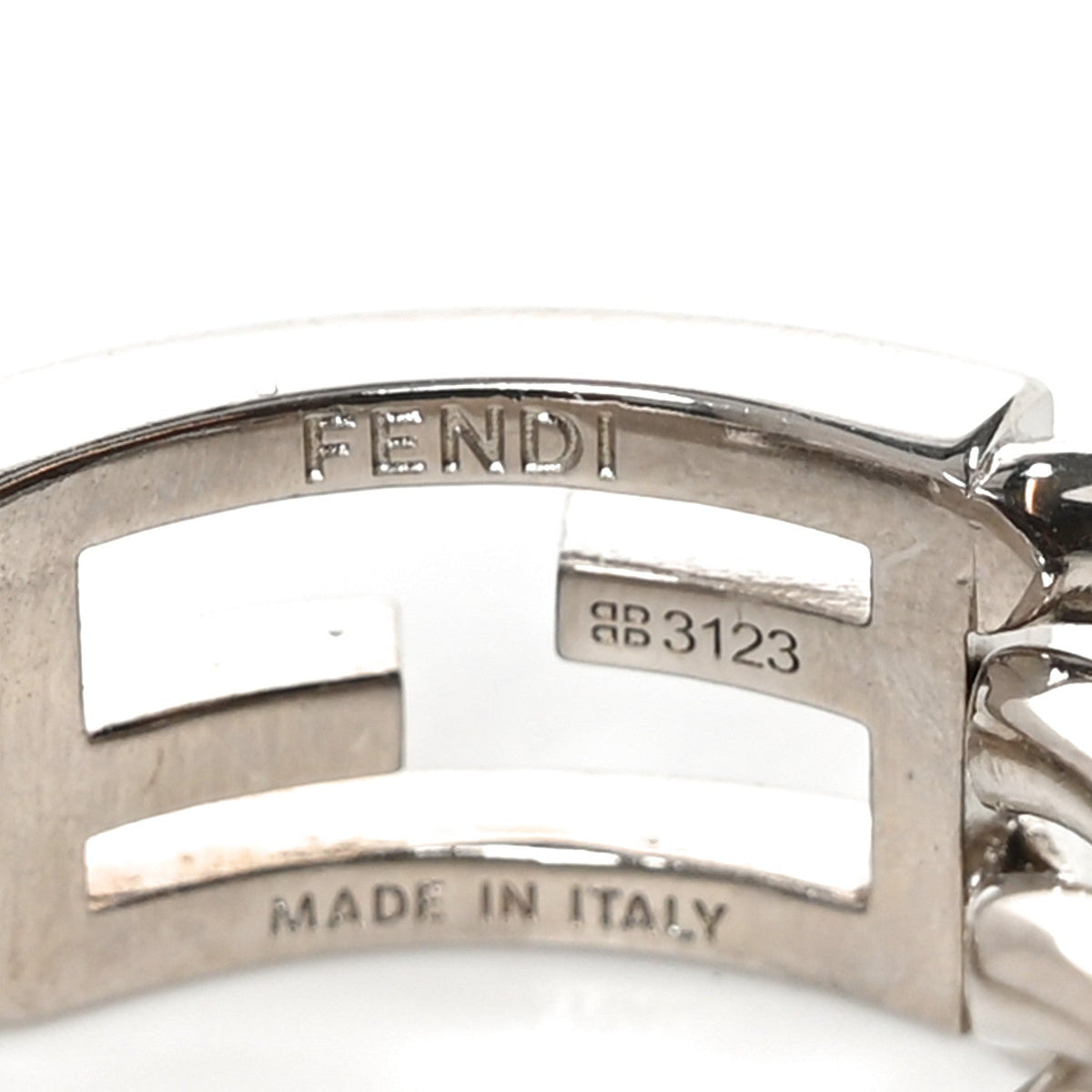 FendiMetal FF Chain Ring S Silver
