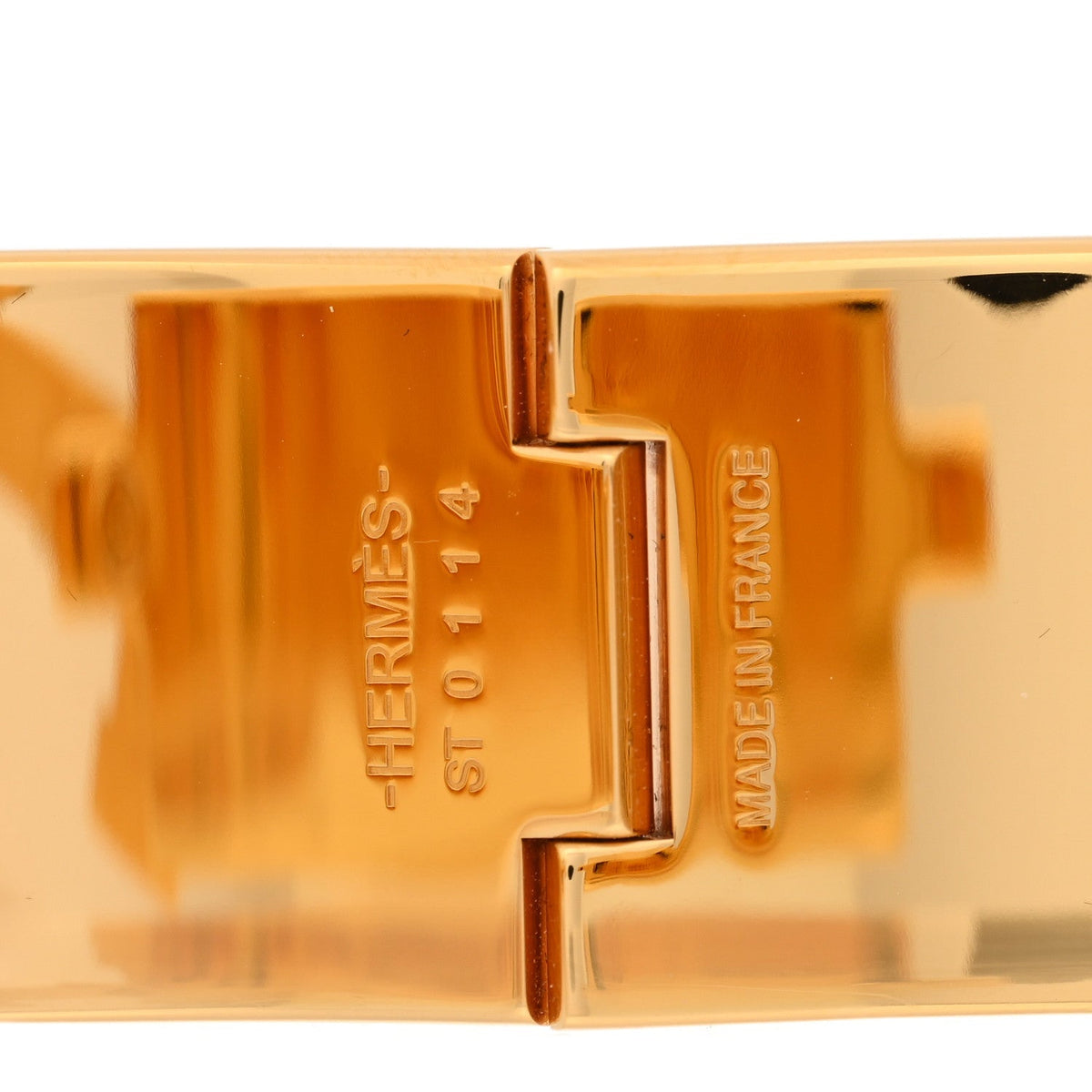 Hermes Enamel Wide Clic Clac H Bracelet PM Orange