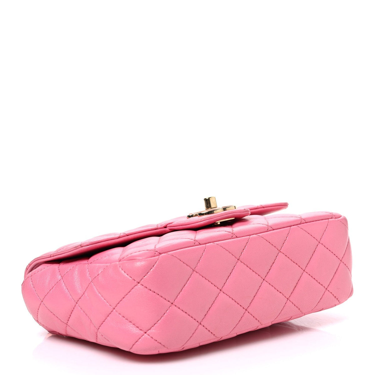 Chanel Lambskin Enamel Quilted Small Candy Hearts Flap Pink