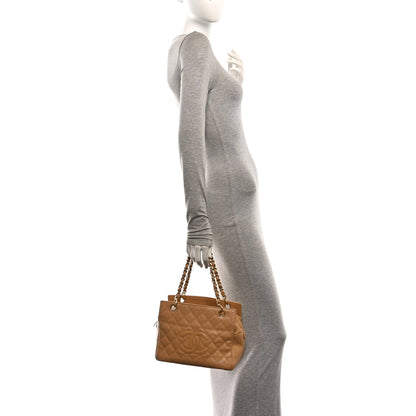 Chanel Caviar Quilted Petit Timeless Tote Beige 1985188