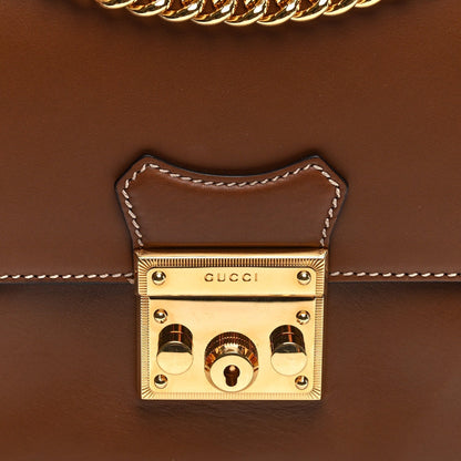 Gucci GG Supreme Calfskin Padlock Shoulder Bag Beige Cuir