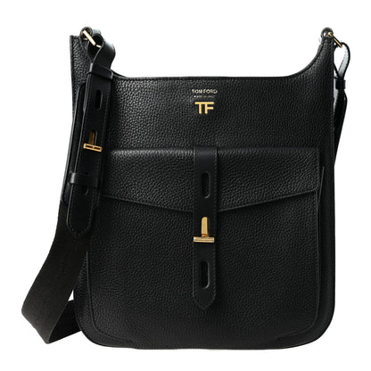 Tom Ford Grained Calfskin Rialto Crossbody Black