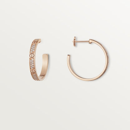 18K Gold Diamonds Cartier Love Earrings