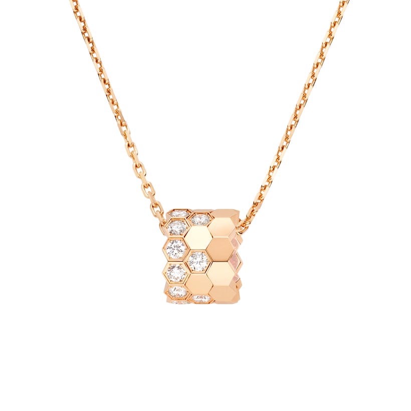 18K Gold Diamond Chaumet Bee My Love Pendant Necklace