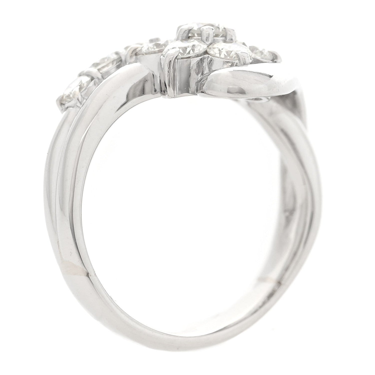 Platinum Diamond 1.06ctw Flower Ring 52 6