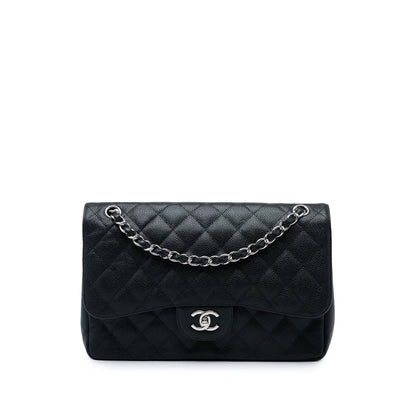 Classic Double Flap Bag Quilted Caviar Jumbo
