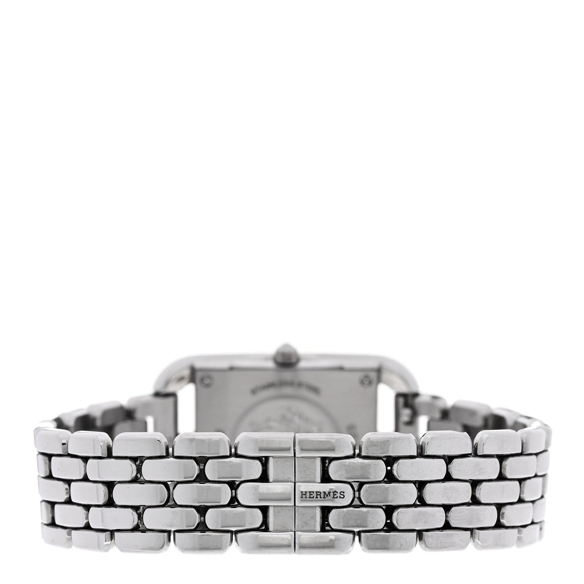 Hermes Stainless Steel 23mm Cape Cod Quartz Watch Etoupe