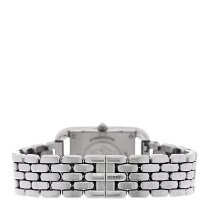 Hermes Stainless Steel 23mm Cape Cod Quartz Watch Etoupe