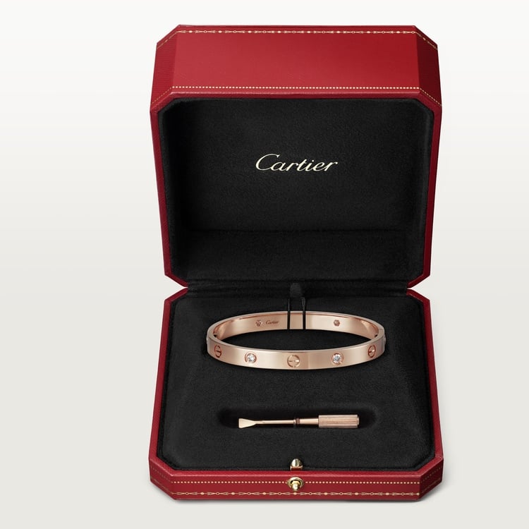 18K Gold Diamonds Cartier Love Bracelet