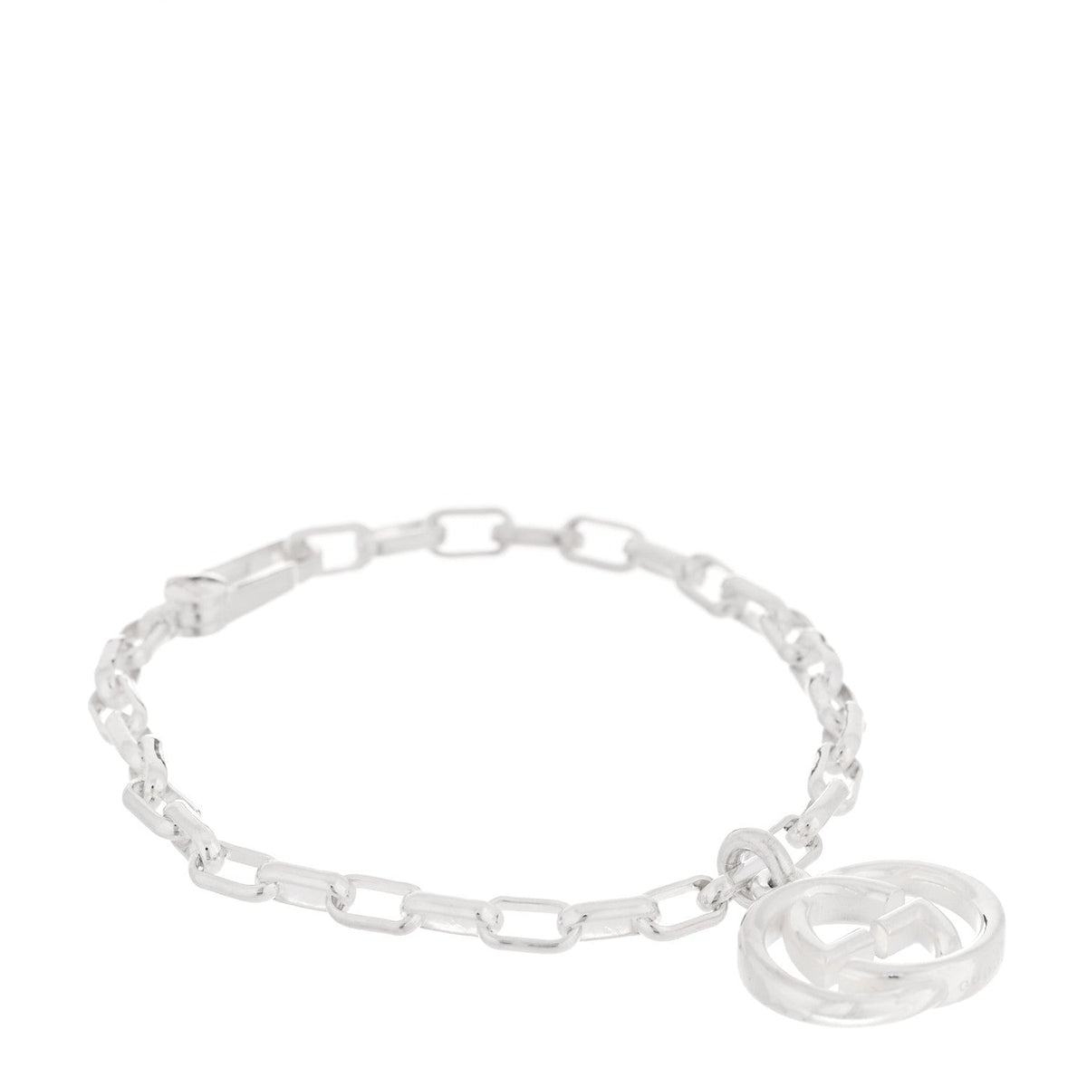 Sterling Silver Interlocking GG Bracelet