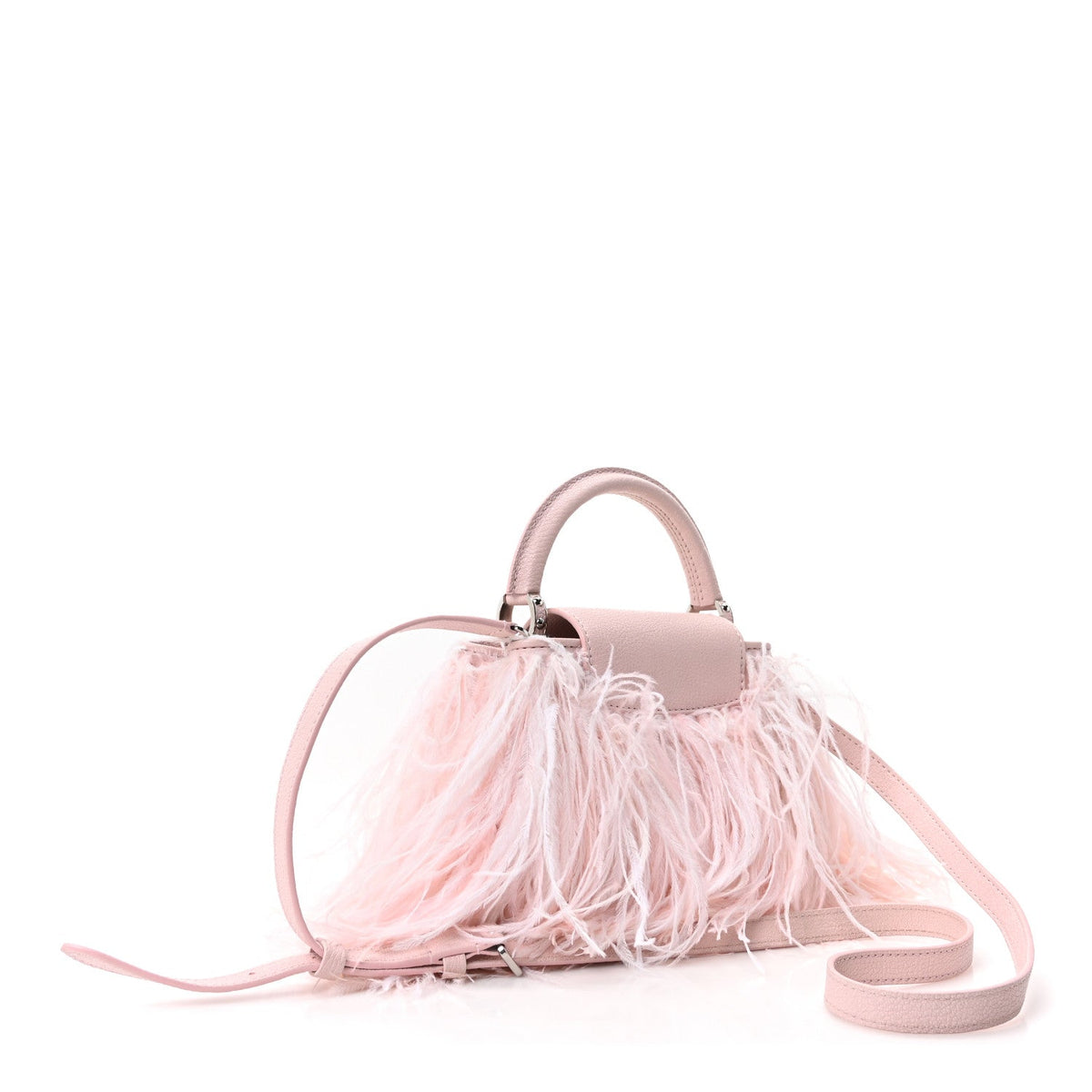 Louis Vuitton Ostrich Feather Capucines Mini Pink