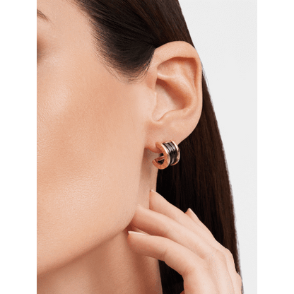 18K Rose Gold Black Ceramic B.zero1 Earrings