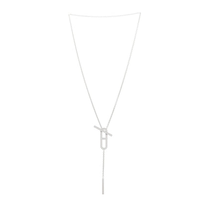 Hermès 18K White Gold Diamond PM Ever Chaîne d'Ancre Necklace