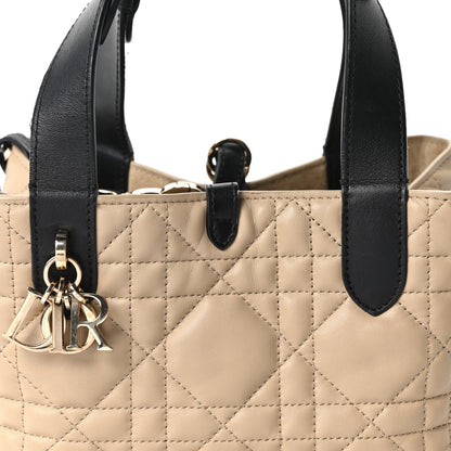 Christian Dior Calfskin Macrocannage Small Toujours Tan Black