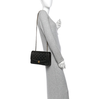 Chanel Lambskin Quilted Medium Single Flap Black 1983003
