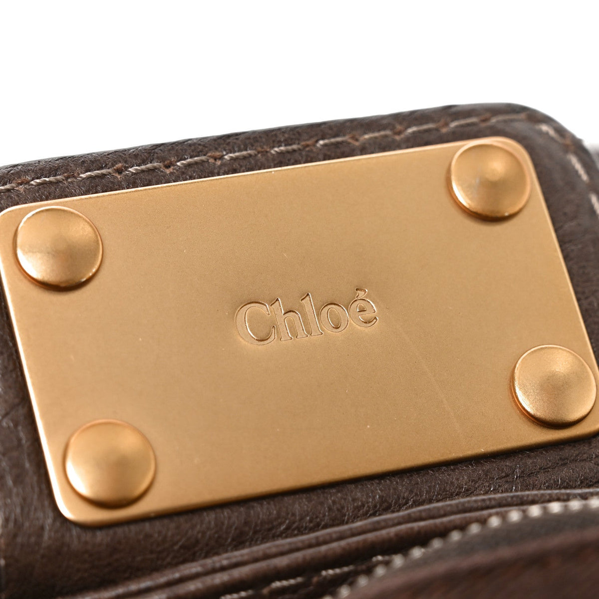 Chloe Calfskin Medium Paddington Satchel Bag Chocolate