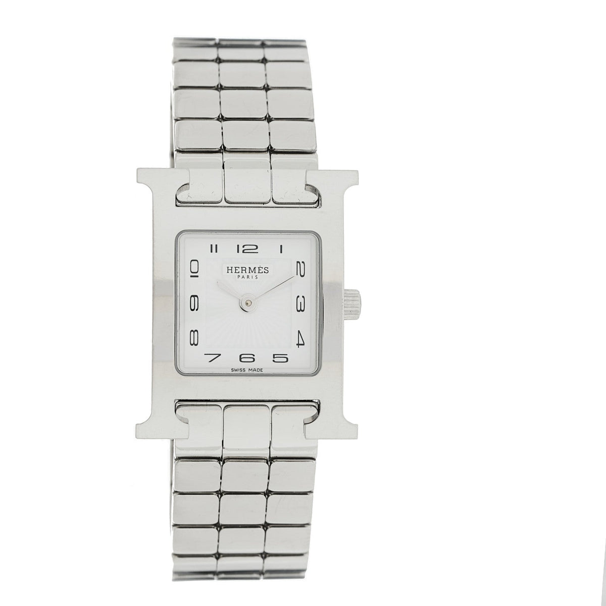 Hermes Stainless Steel 21mm Heure H Watch White