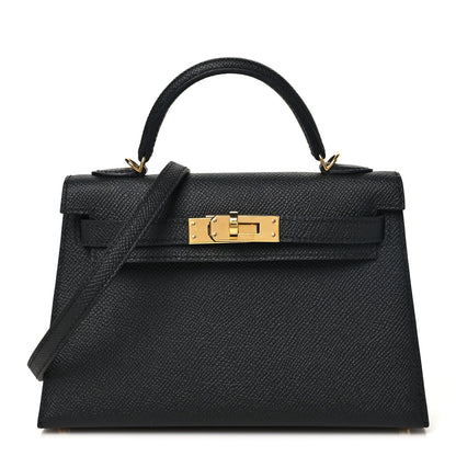 Hermes Epsom Mini Kelly Sellier 20 Black