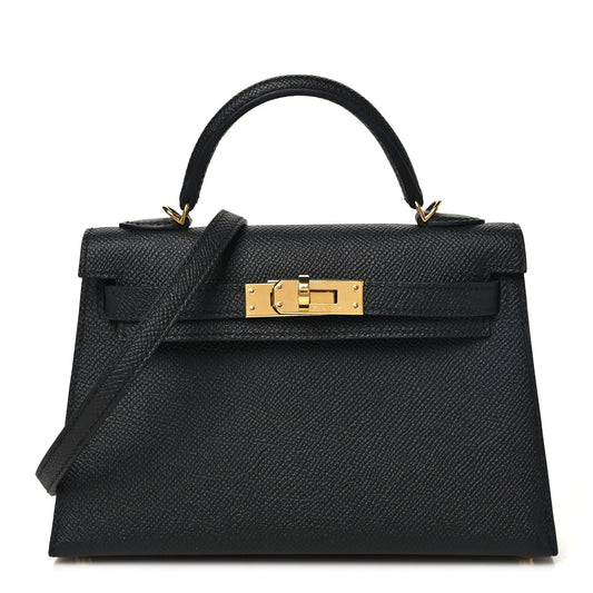 Hermes Epsom Mini Kelly Sellier 20 Black