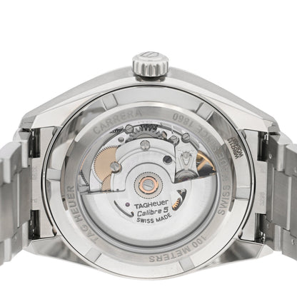 Tag Heuer Stainless Steel 39mm Carrera Caliber 5 Automatic Watch Silver WBN2111