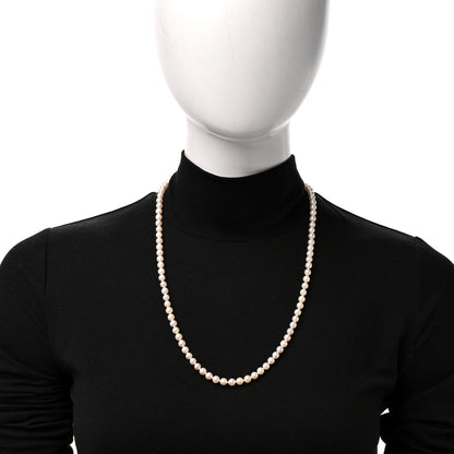 Mikimoto 18K Yellow Gold Akoya Cultured Pearl 5-6mm Strand Necklace