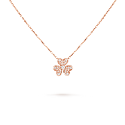 18K Gold Diamond VCA Frivole Mini Pendant