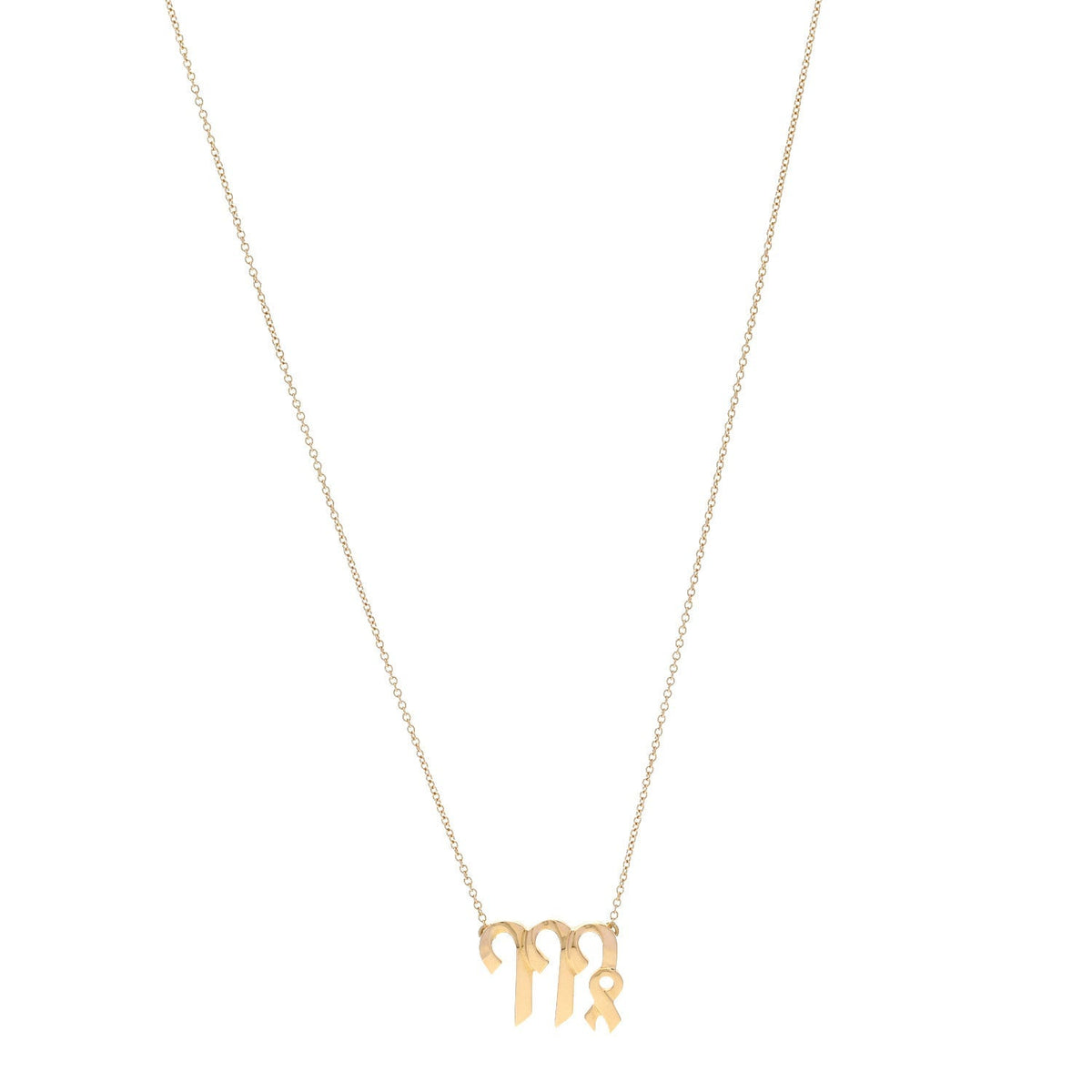 Tiffany 18K Yellow Gold Zodiac Virgo Pendant Necklace