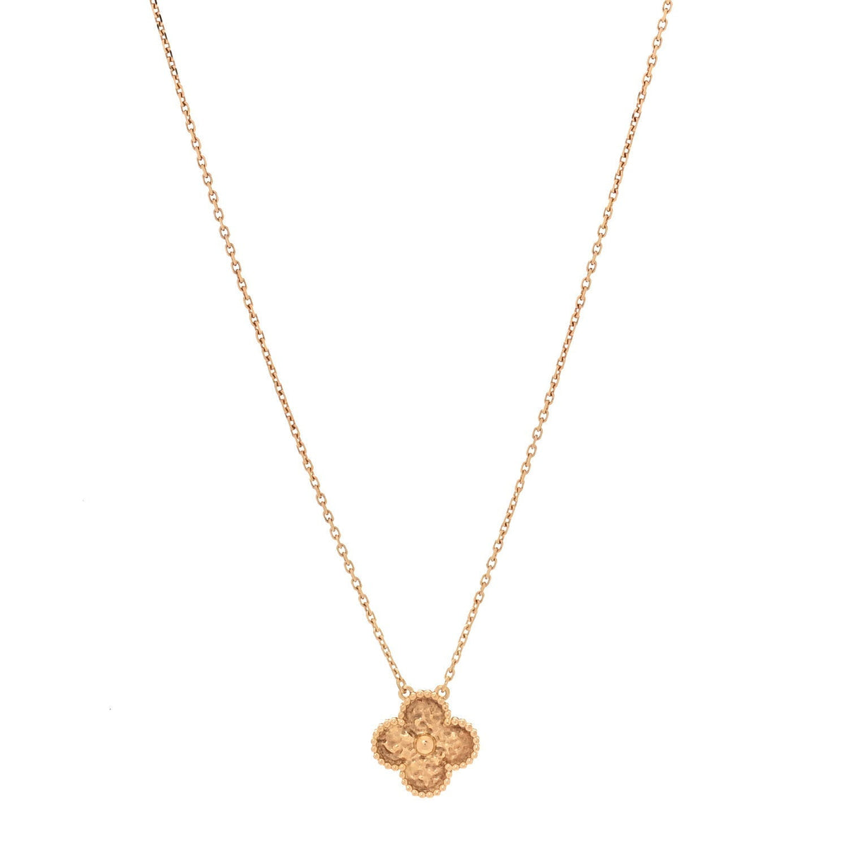 Van Cleef & Arpels 18K Yellow Gold Vintage Alhambra Pendant Necklace