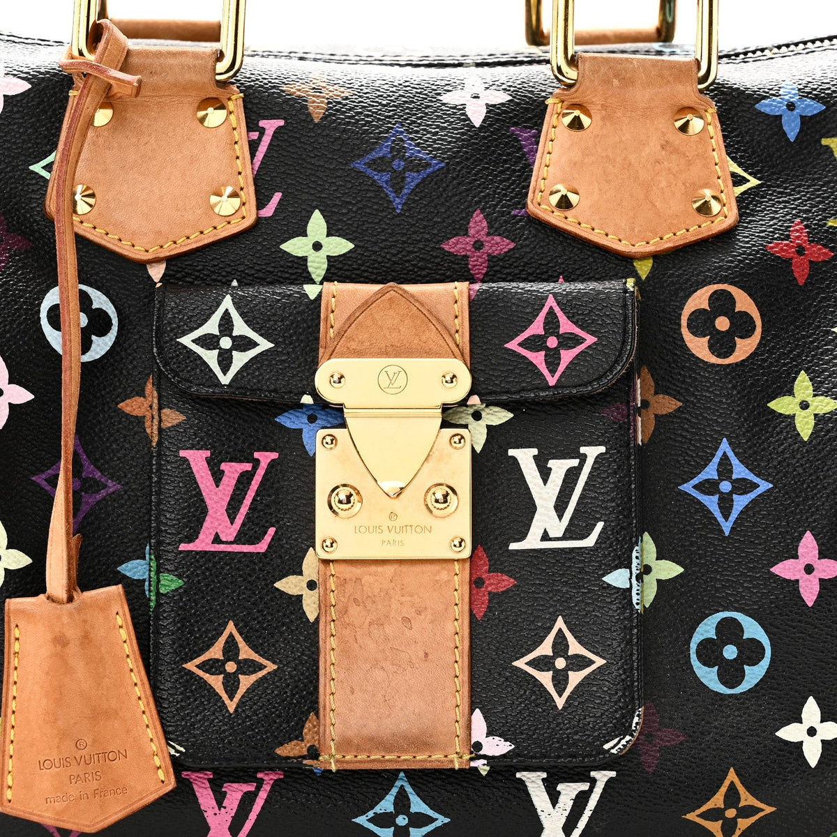 Louis Vuitton Monogram Multicolor Speedy 30 Black