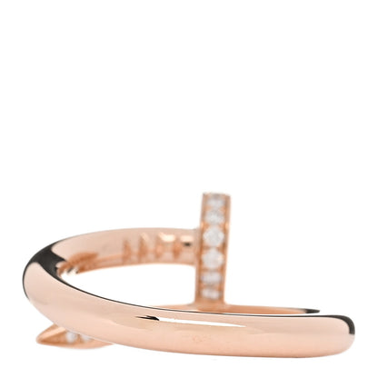 Cartier 18K Pink Gold Diamond Juste Un Clou Ring 50 5.25