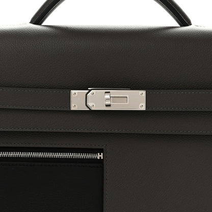 Hermes Evercolor Evergrain Barenia Kelly Depeches 36 Briefcase Vert De Gris