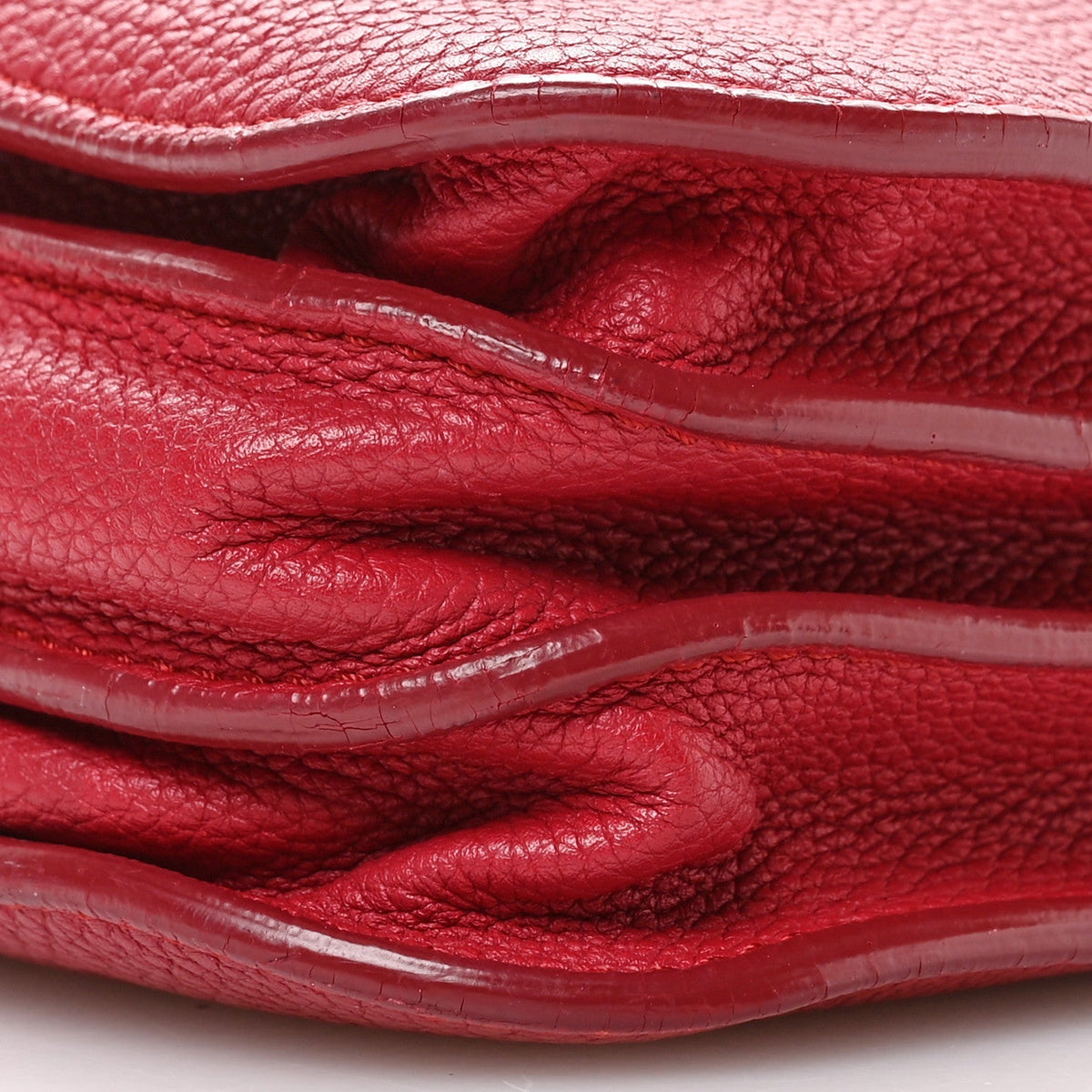 Loro Piana Grained Calfskin Milky Way Shoulder Bag Red