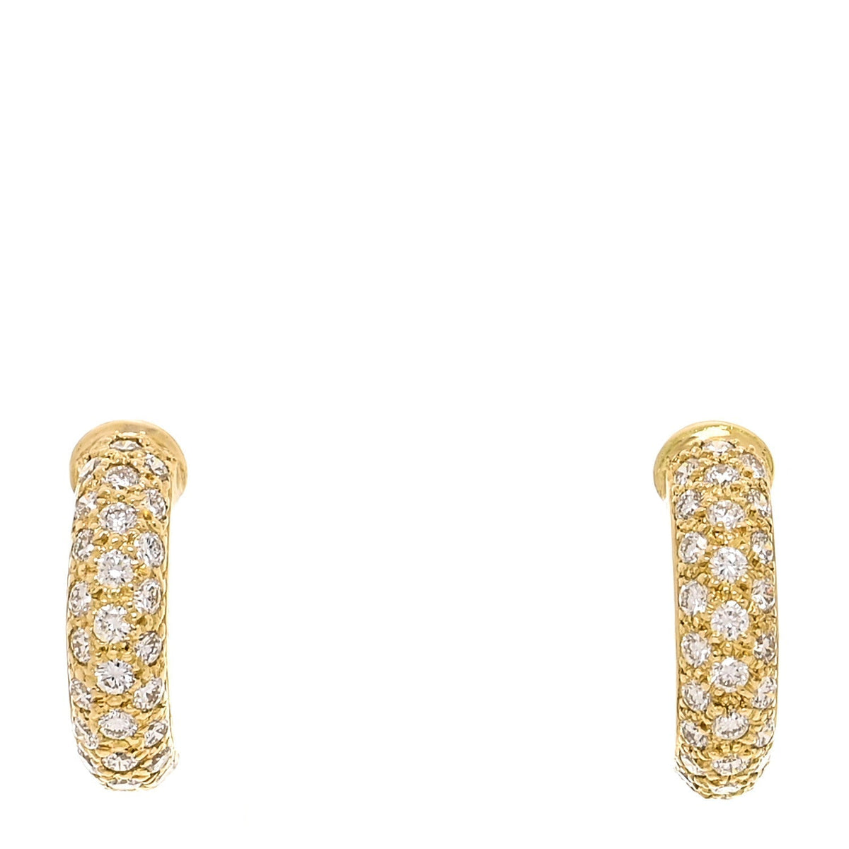 Cartier 18K Yellow Gold Diamond Etincelle De Cartier Hoop Earrings