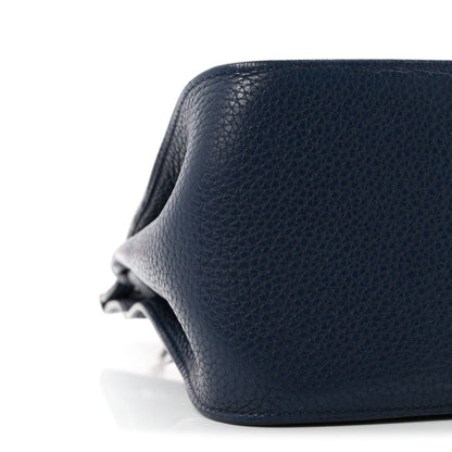 Hermes Taurillon Clemence Jypsiere 28 Messenger Bag Bleu De Malte