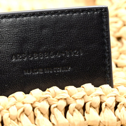 Saint Laurent Raffia Rive Gauche Tote Natural