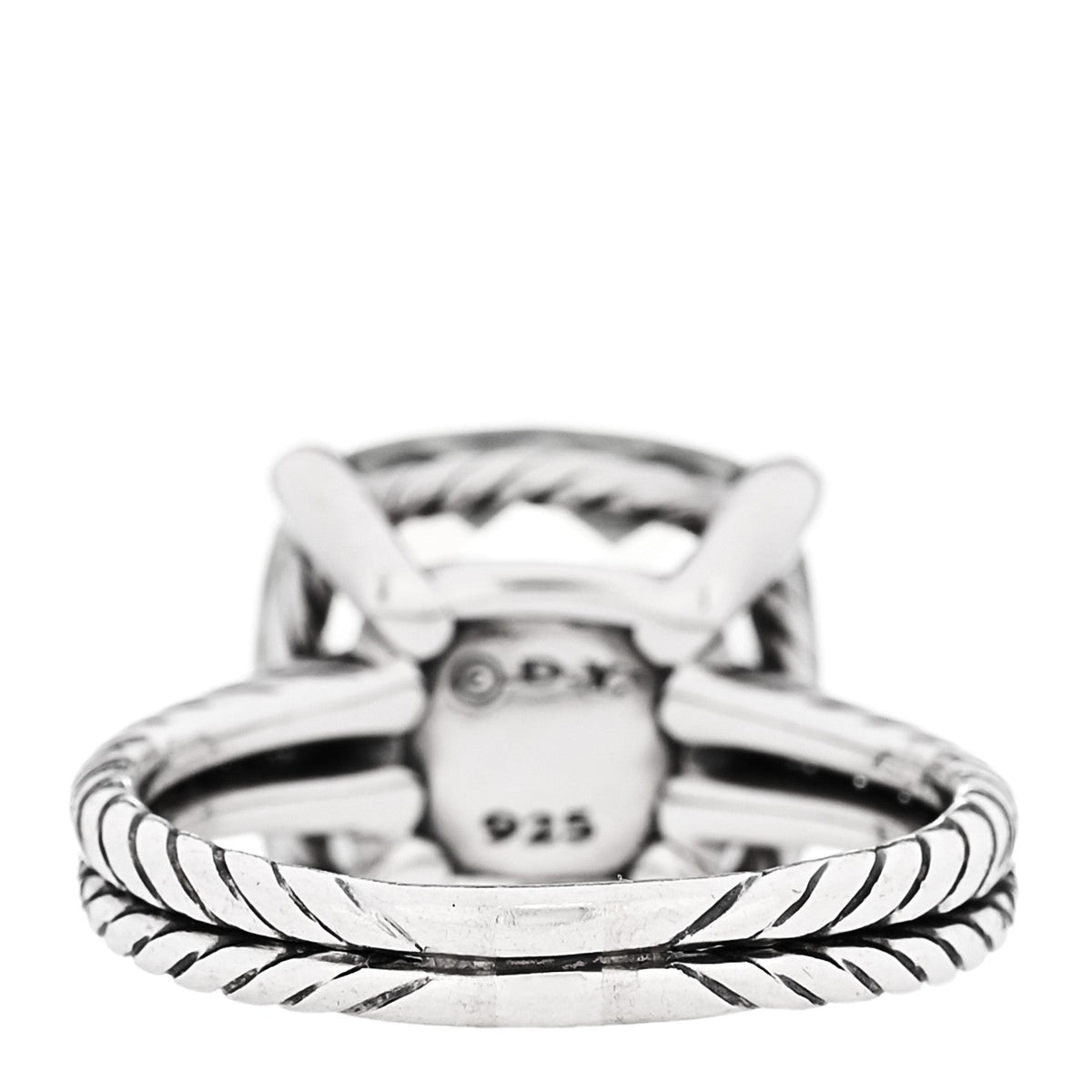 David Yurman Sterling Silver Diamond 14mm Chatelaine Ring 60 9