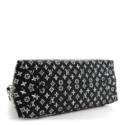 Louis Vuitton Calfskin Catogram Alma Souple MM Bag Black