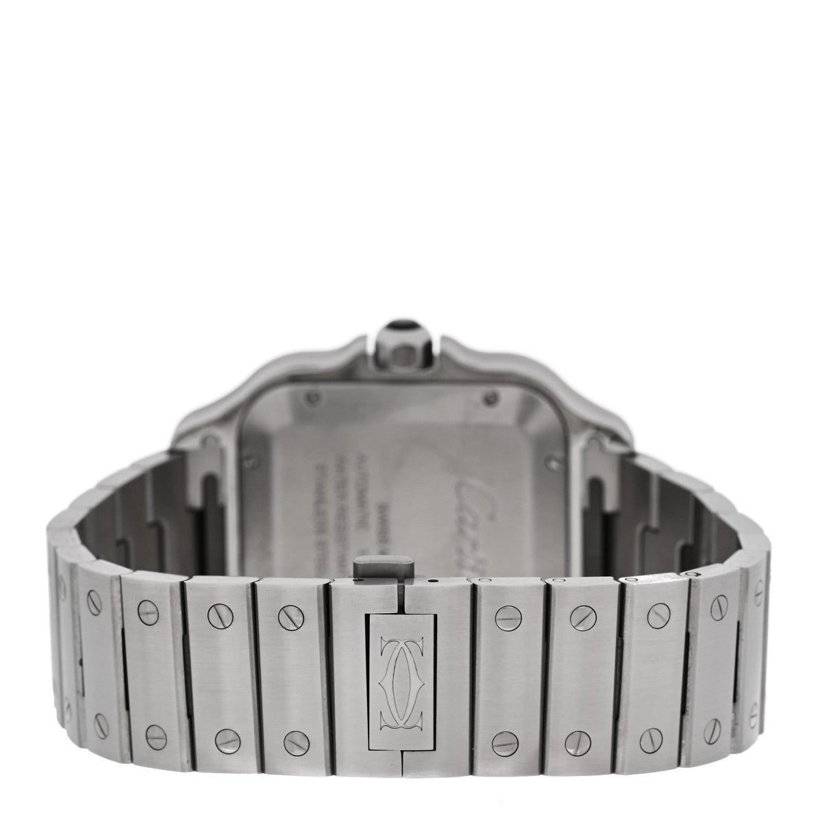 Cartier Stainless Steel 39.8mm Santos De Cartier Watch Black