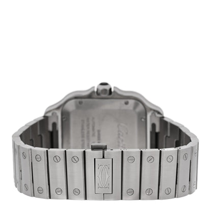 Cartier Stainless Steel 39.8mm Santos De Cartier Watch Black