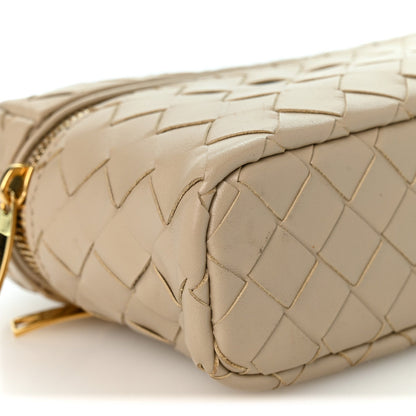 Bottega Veneta Calfskin Intrecciato Bang Bang Vanity Case Ecru