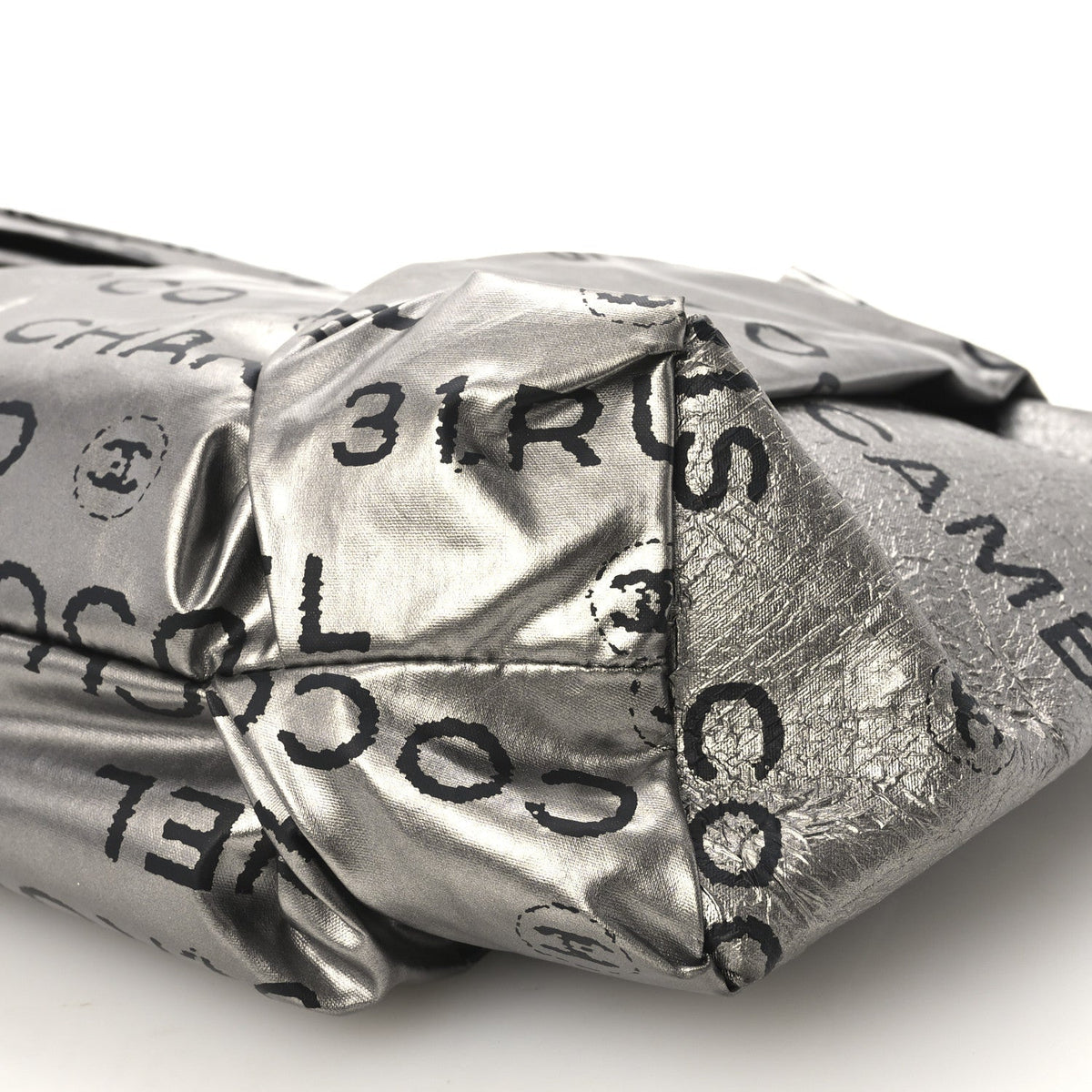 Chanel Coated Canvas Unlimited Clutch Silver 1985367
