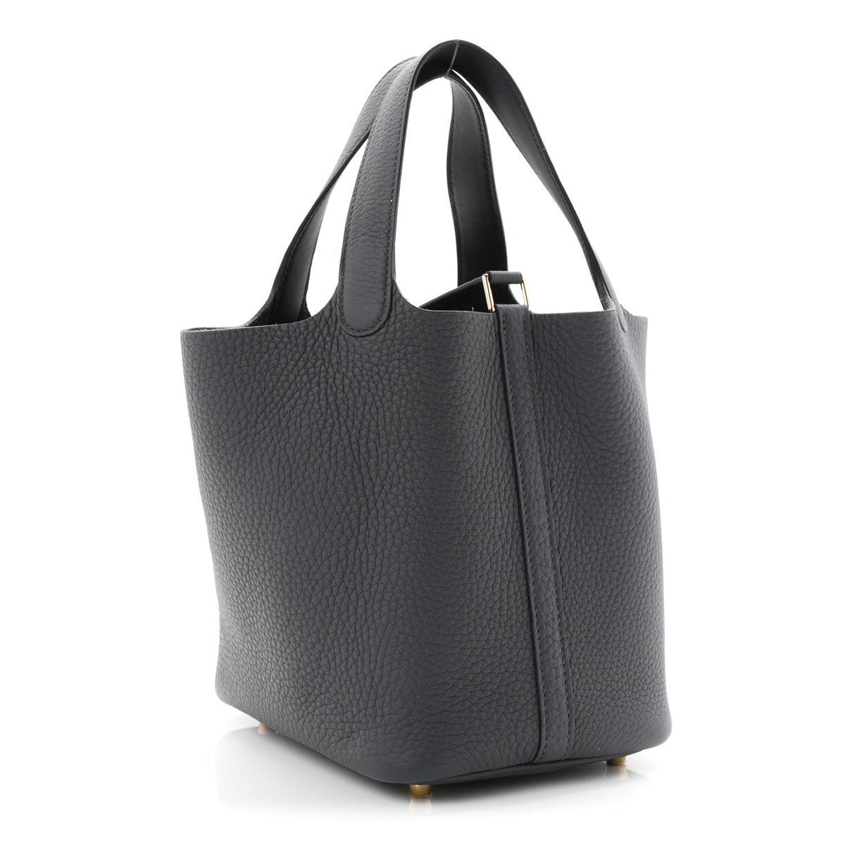 Hermes Taurillon Clemence Picotin Lock 18 PM Bag Gris Misty