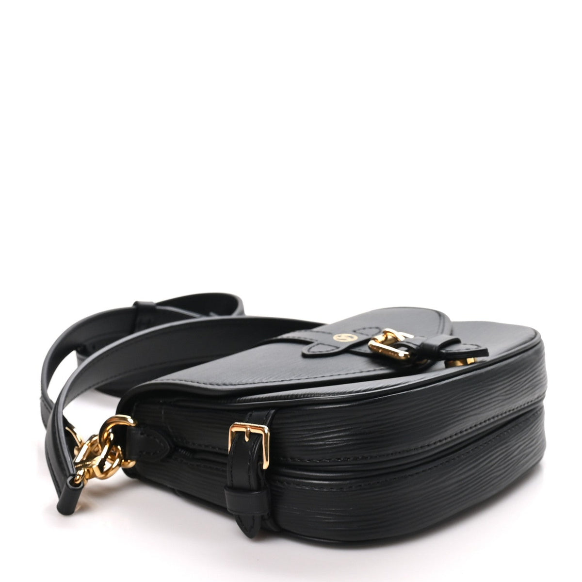 Louis Vuitton Epi Saumur BB Shoulder Bag Black