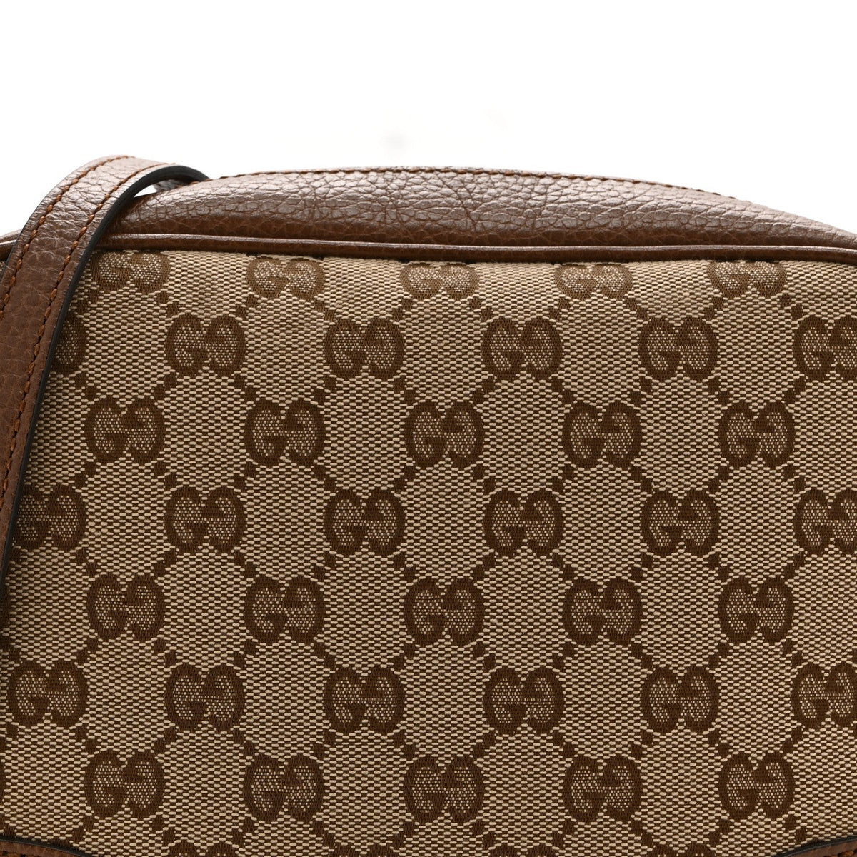 Gucci Monogram Mini Bree Messenger Bag Beige Tabacco