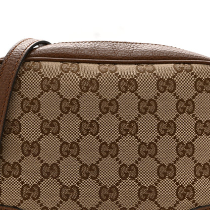 Gucci Monogram Mini Bree Messenger Bag Beige Tabacco