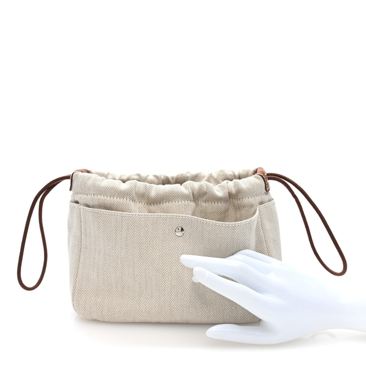 Hermes Canvas Barenia Fourbi 20 PM Naturel Fauve