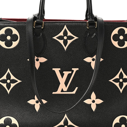 Louis Vuitton Empreinte Monogram Giant Onthego MM Black Beige