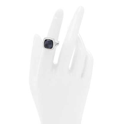 David Yurman Sterling Silver Diamond Black Orchid 11mm Albion Ring 51 5.75