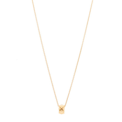 Chanel 18K Yellow Gold Coco Crush Round Pendant Necklace