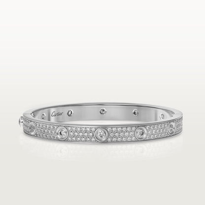 18K White Gold Diamonds Cartier Love Bracelet